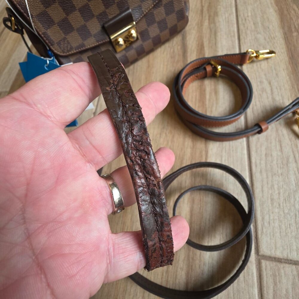 Louis Vuitton Brown Damier Ebene Top Handle Crossbody Bag - Picture 5 of 16